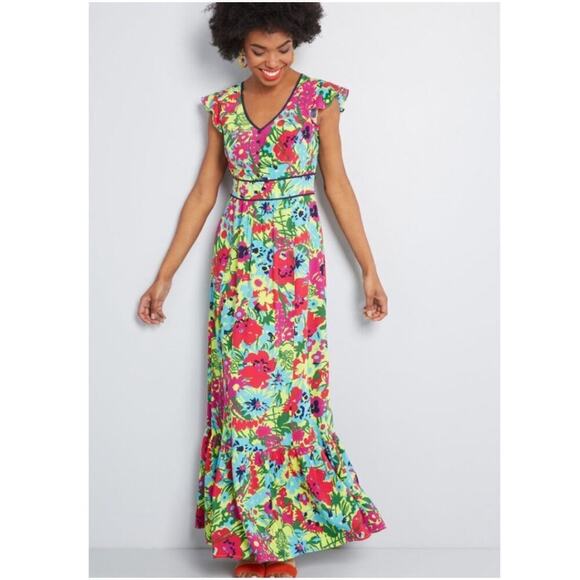 ModCloth Dresses & Skirts - Modcloth Eyes On You Floral Maxi Dress Medium